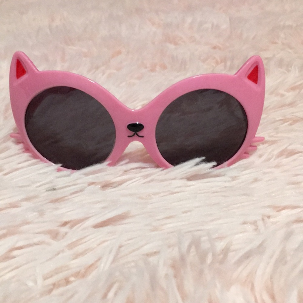Kids pink cat sun glasses